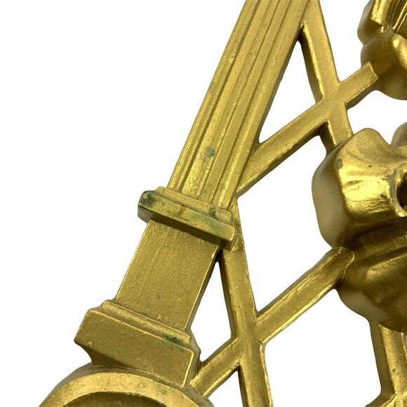 Vintage Dart Syroco 1971 Gold Plastic Wall Plaques Set Of 4 Floral Fruit 14x6 - Picture 5 of 7